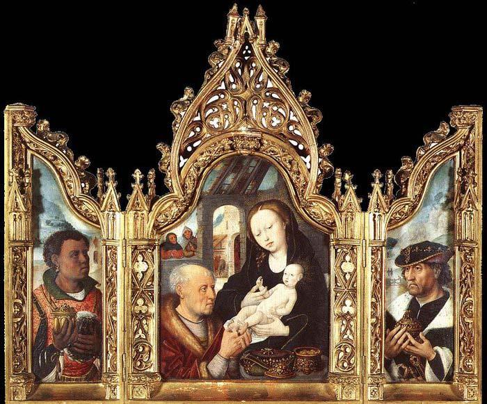 unknow artist Triptych The Adoration of the Magi oil painting image